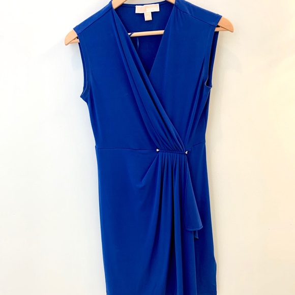 Michael Kors Dresses & Skirts - EUC- Michael Kors faux wrap blue dress.